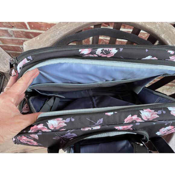 KROSER Rolling Laptop Bag Briefcase for 15.6" Heavy Duty Rose Pockets - Picture 3 of 7